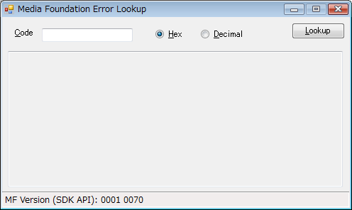 MFErrorLookup